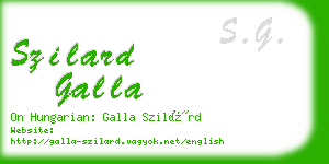szilard galla business card